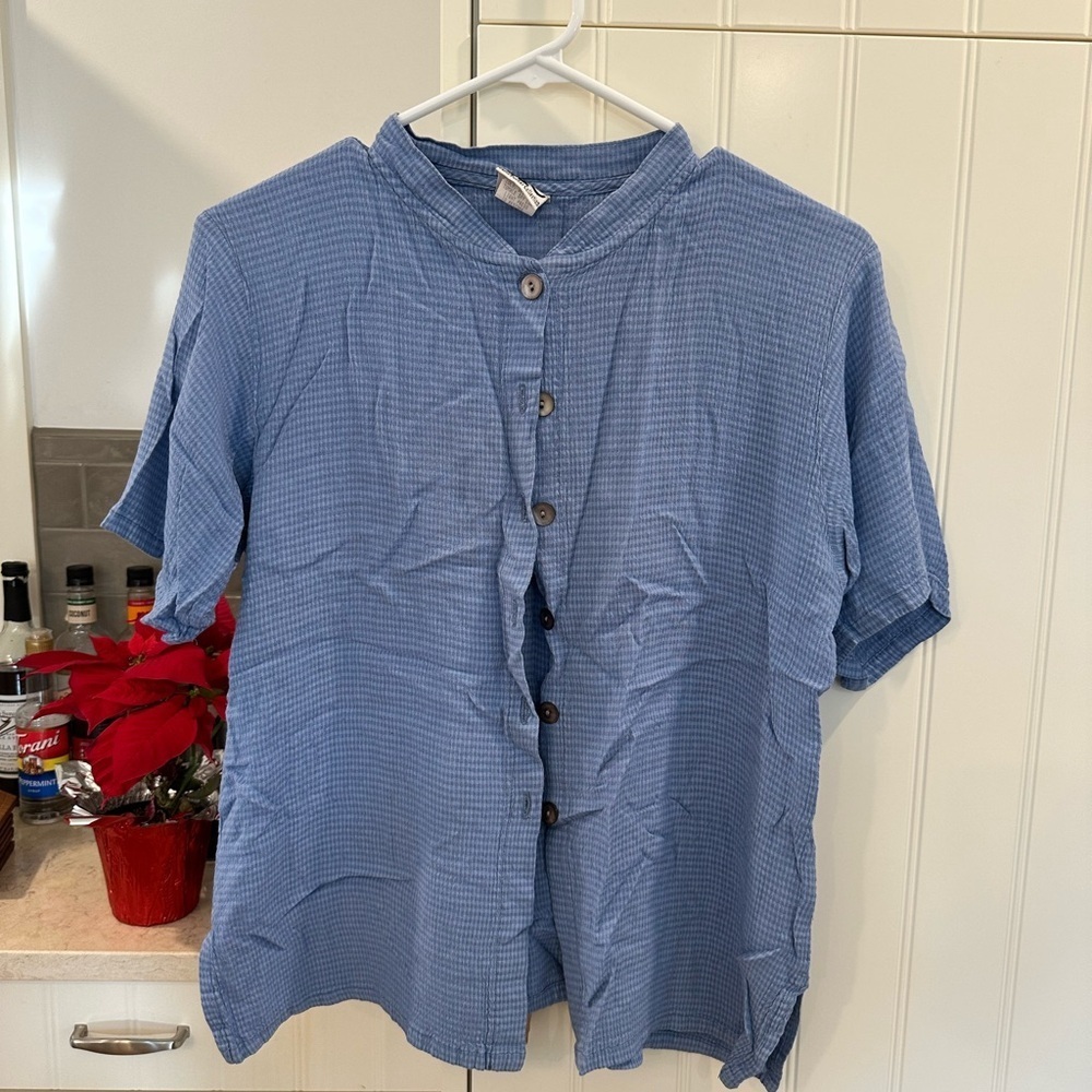 Blue Button-Up Shirt